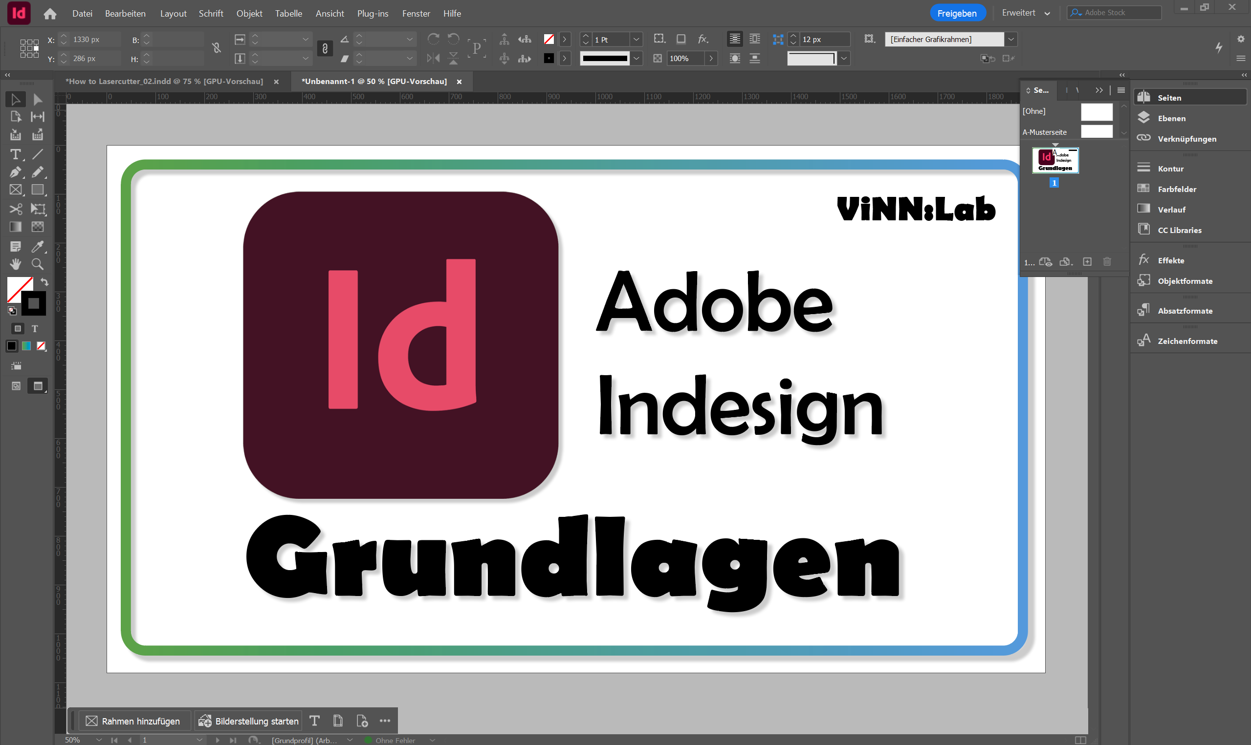 "Adobe Indesign Grundlagen" – Online-Workshop