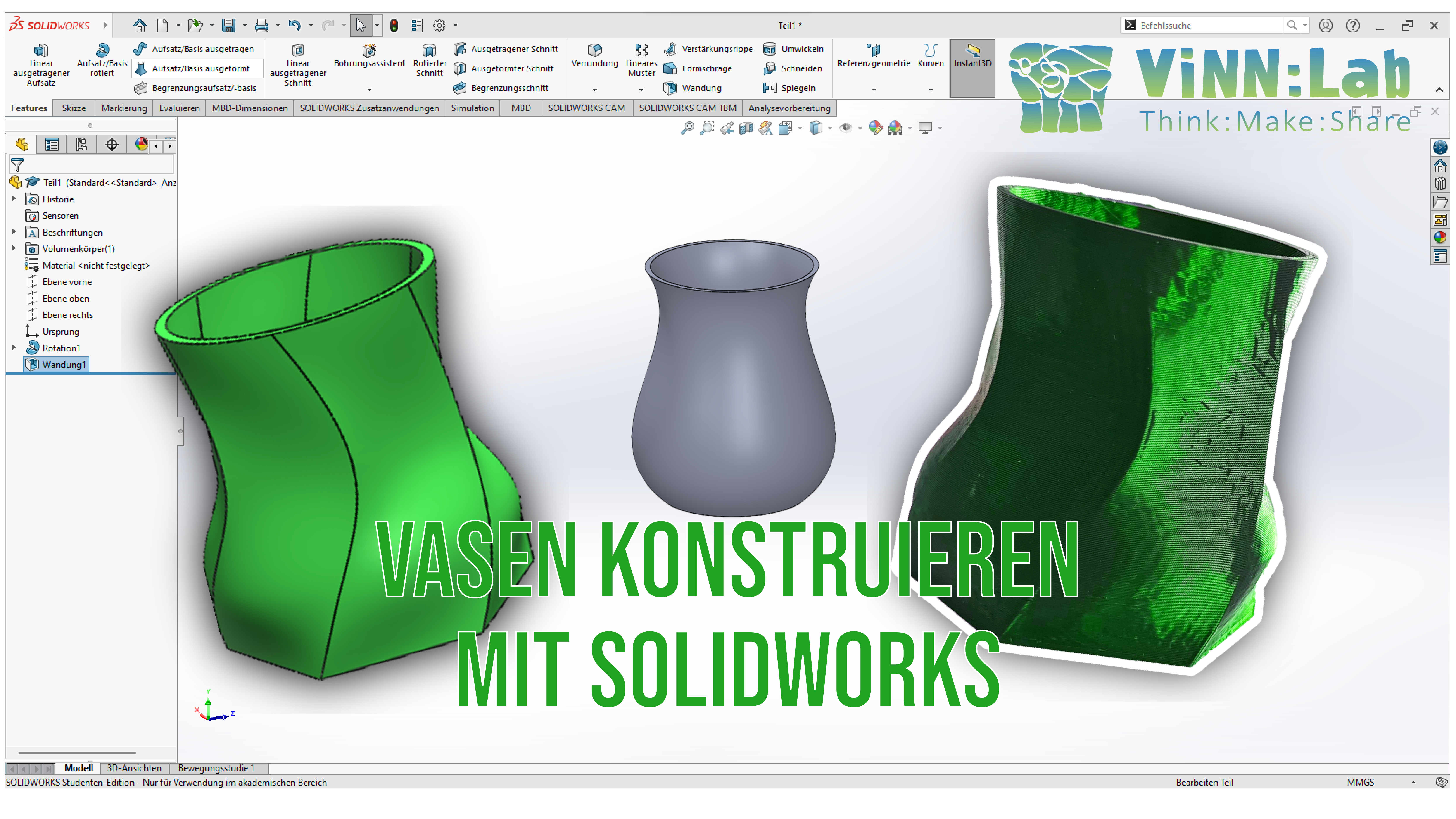 " Vasen konstruieren und drucken " - Workshop vor Ort